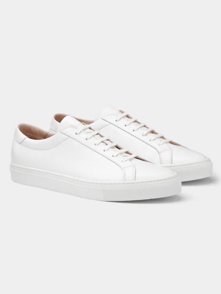 Suit Supply White Calf Leather Sneaker | 42 (9)